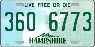 NH license plate 3606773