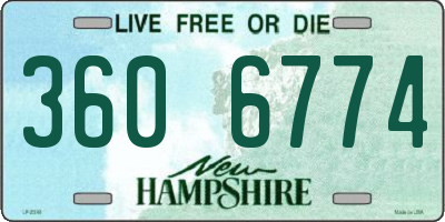 NH license plate 3606774
