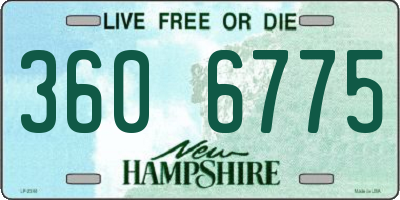 NH license plate 3606775