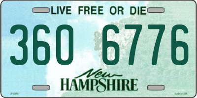 NH license plate 3606776