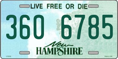 NH license plate 3606785
