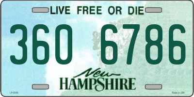 NH license plate 3606786