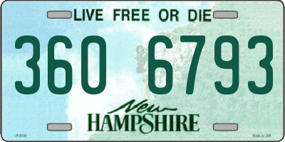 NH license plate 3606793