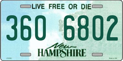 NH license plate 3606802