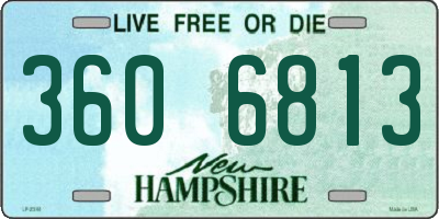 NH license plate 3606813