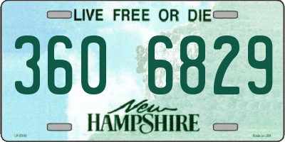 NH license plate 3606829