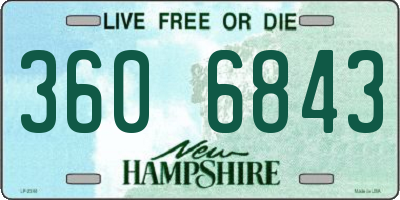 NH license plate 3606843
