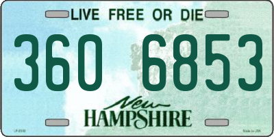 NH license plate 3606853