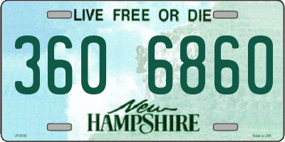 NH license plate 3606860
