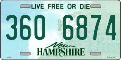 NH license plate 3606874