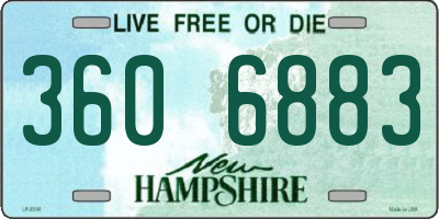 NH license plate 3606883