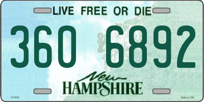 NH license plate 3606892