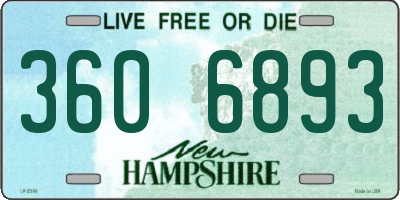 NH license plate 3606893