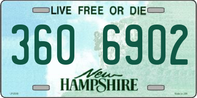 NH license plate 3606902