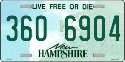 NH license plate 3606904