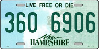 NH license plate 3606906