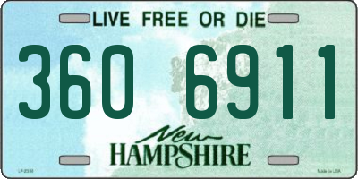 NH license plate 3606911