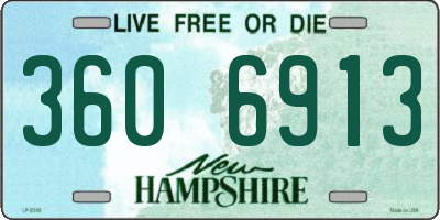 NH license plate 3606913
