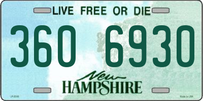 NH license plate 3606930