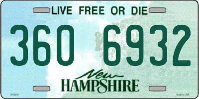 NH license plate 3606932