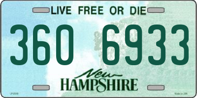 NH license plate 3606933