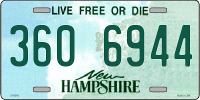 NH license plate 3606944