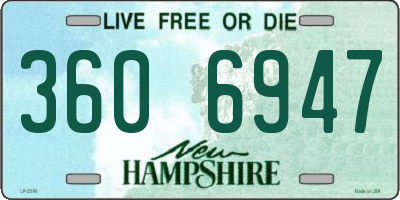 NH license plate 3606947