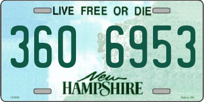NH license plate 3606953