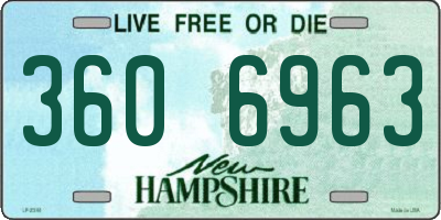 NH license plate 3606963