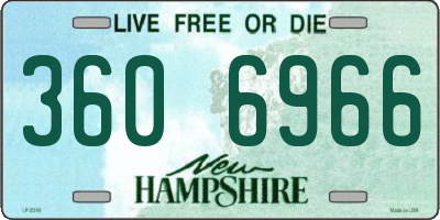 NH license plate 3606966