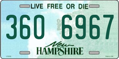NH license plate 3606967
