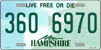 NH license plate 3606970