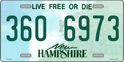 NH license plate 3606973