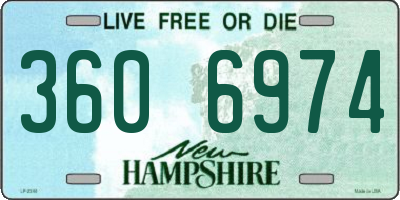 NH license plate 3606974