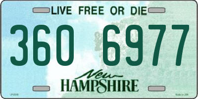 NH license plate 3606977