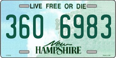NH license plate 3606983