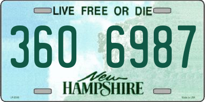 NH license plate 3606987