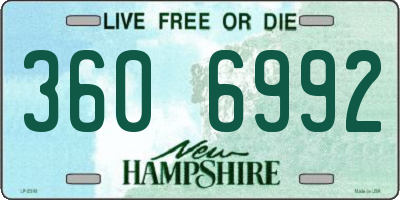 NH license plate 3606992