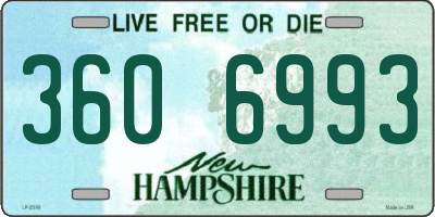 NH license plate 3606993