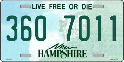 NH license plate 3607011