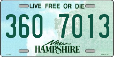 NH license plate 3607013