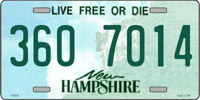 NH license plate 3607014