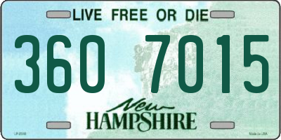 NH license plate 3607015