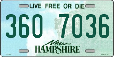 NH license plate 3607036