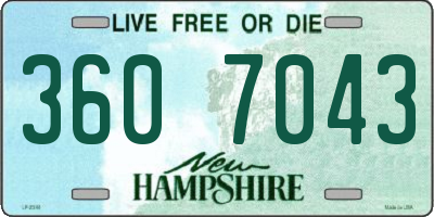 NH license plate 3607043