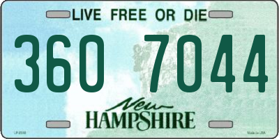 NH license plate 3607044