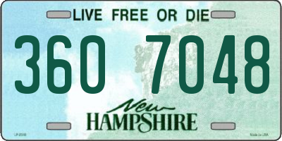 NH license plate 3607048