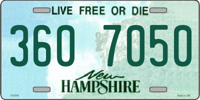 NH license plate 3607050