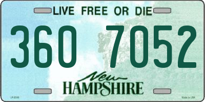 NH license plate 3607052