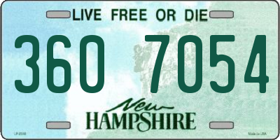 NH license plate 3607054